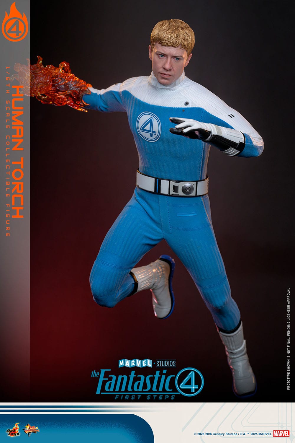 The Fantastic Four: First Steps: Johnny Storm "Human Torch": 1/6th Scale Action Figure - Hot Toys Action Figure
