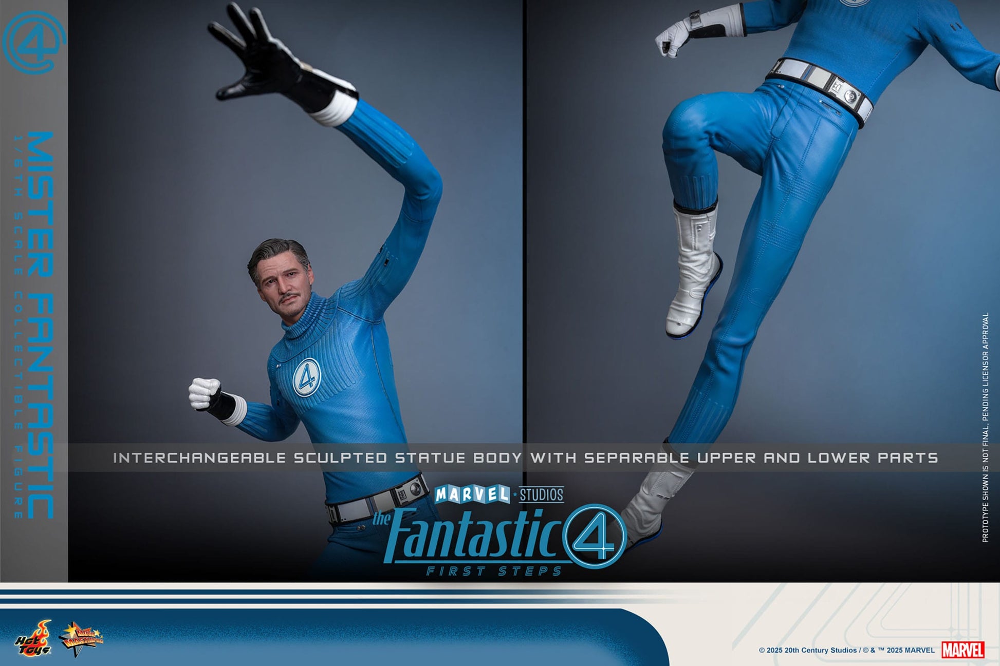 The Fantastic Four: First Steps: Mr Fantastic: 1/6th - Hot Toys Action Figures