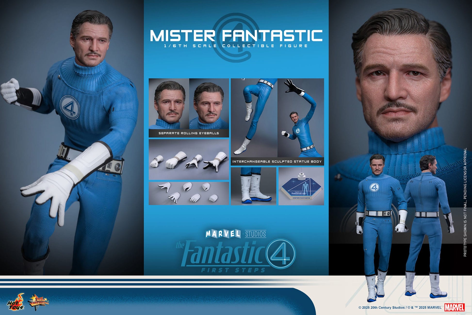 The Fantastic Four: First Steps: Mr Fantastic: 1/6th Scale Action Figure: Hot Toys by Hot Toys – Action Figure, [scale], UK stockist Planet Action Figures