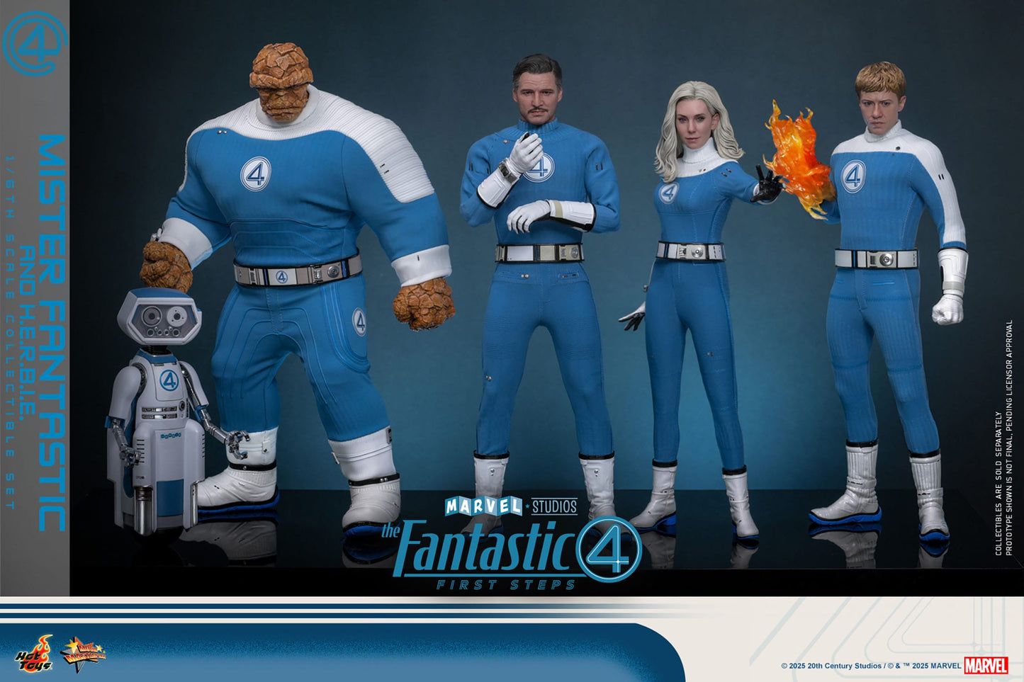 The Fantastic Four: First Steps: Mr Fantastic & H.E.R.B.I.E: 1/6th - Hot Toys Action Figures