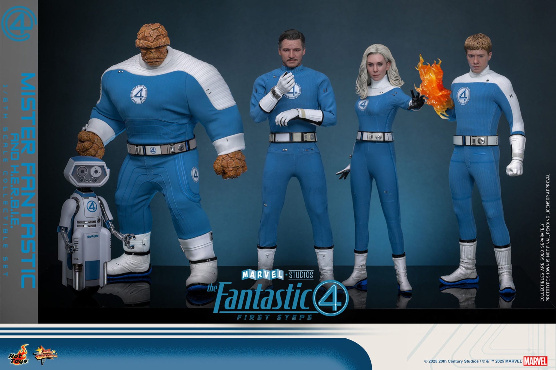 The Fantastic Four: First Steps: Mr Fantastic & H.E.R.B.I.E: 1/6th - Hot Toys Action Figures