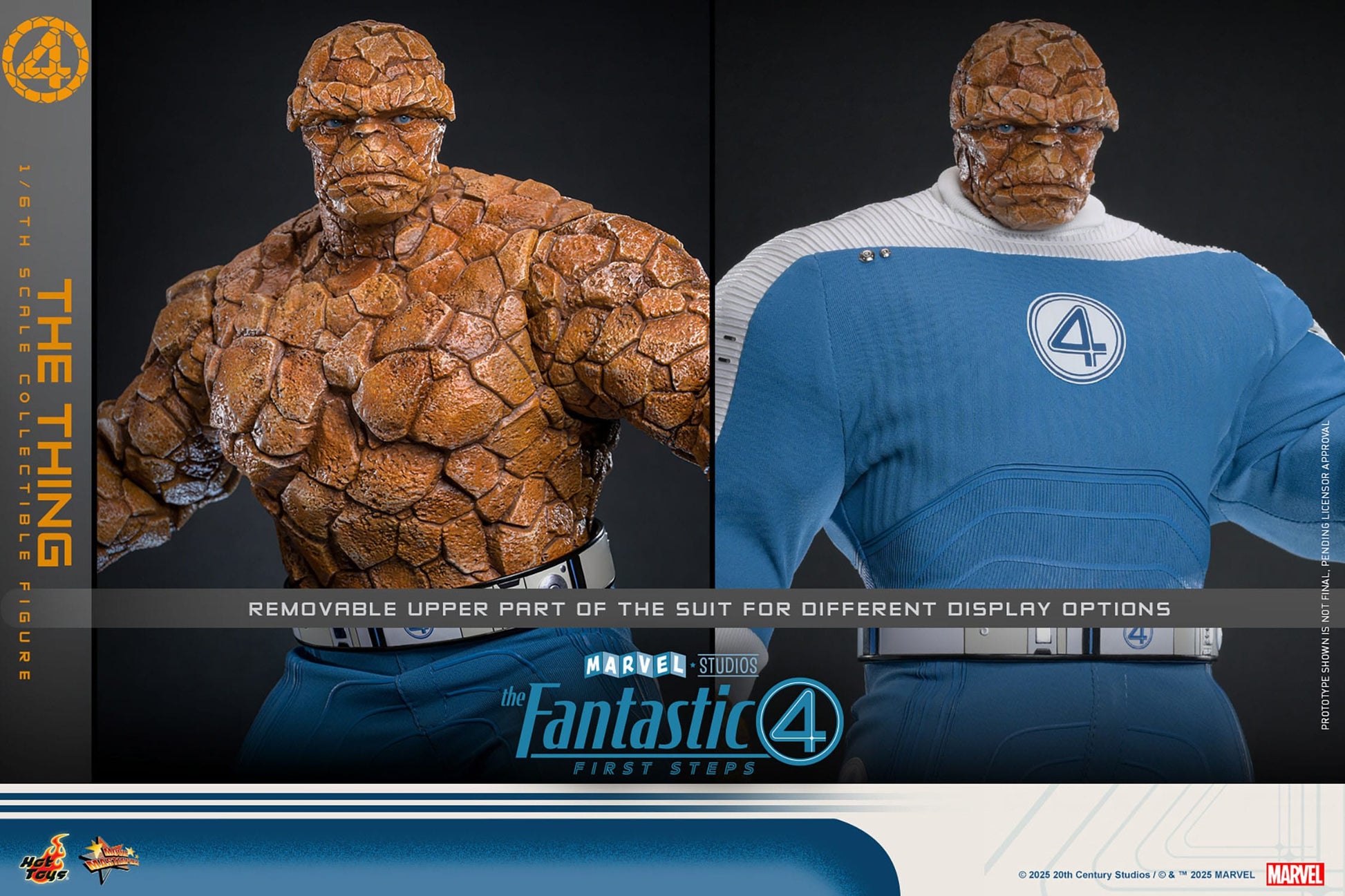 The Fantastic Four: First Steps: The Thing: 1/6th - Hot Toys Action Figures