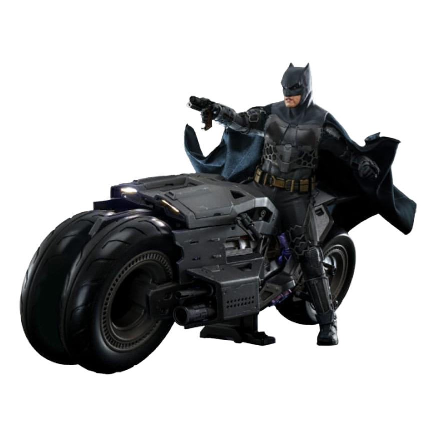 The Flash Movie Masterpiece Action Figure wih Vehicle 1/6 Batman & Batcycle Set 30 cm - Hot Toys Action Figures