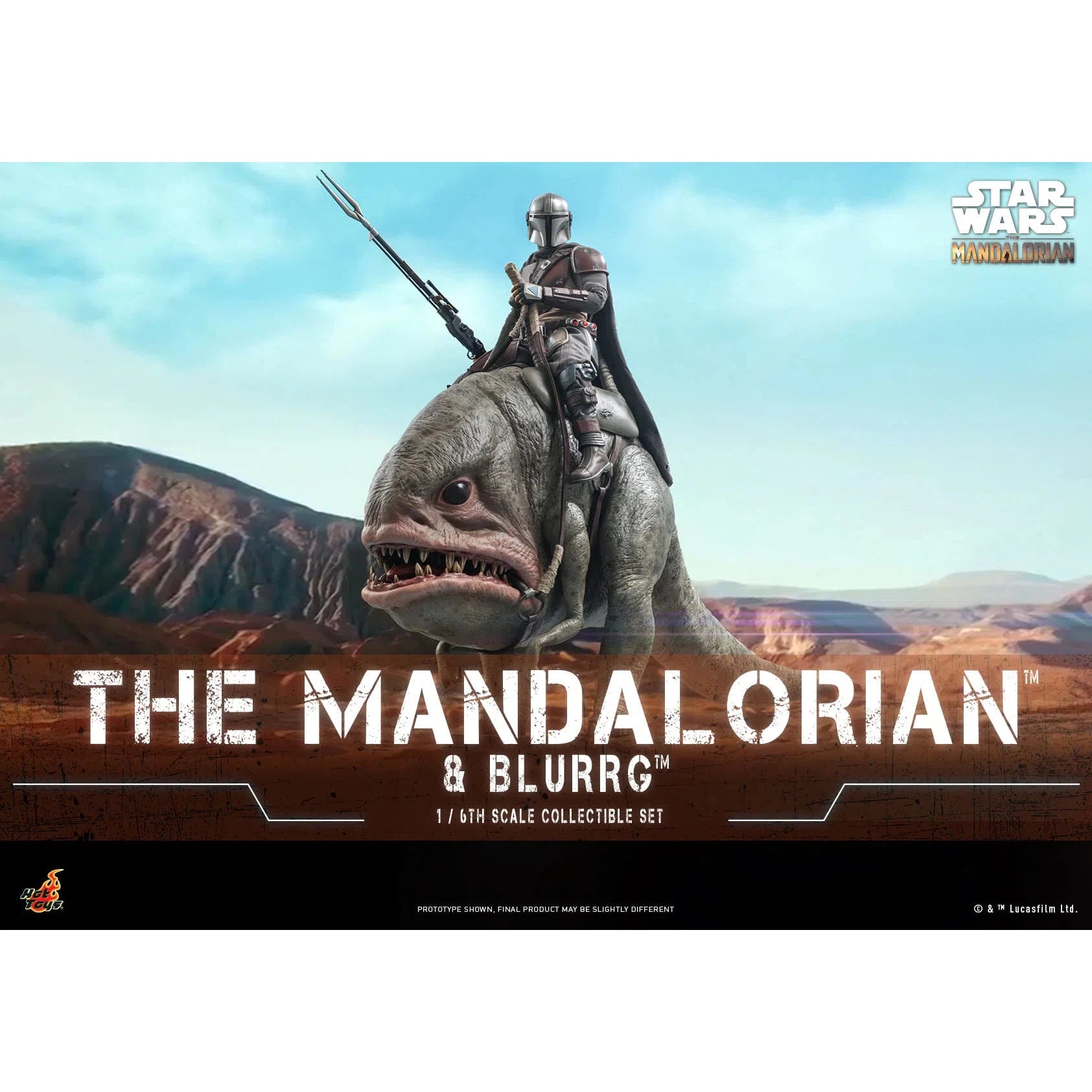 The Mandalorian & Blurrg Set: TMS046: The Mandalorian: Star Wars Hot Toys