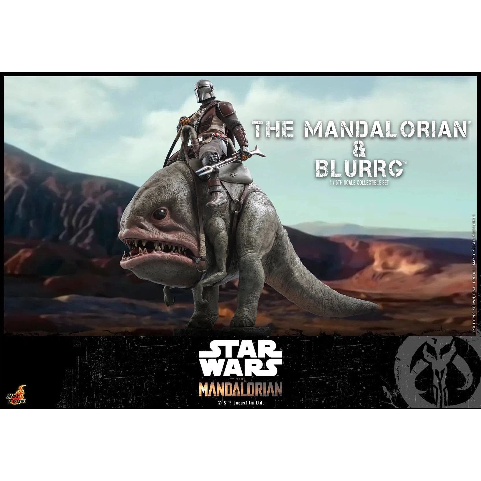 The Mandalorian & Blurrg Set: TMS046: The Mandalorian: Star Wars Hot Toys