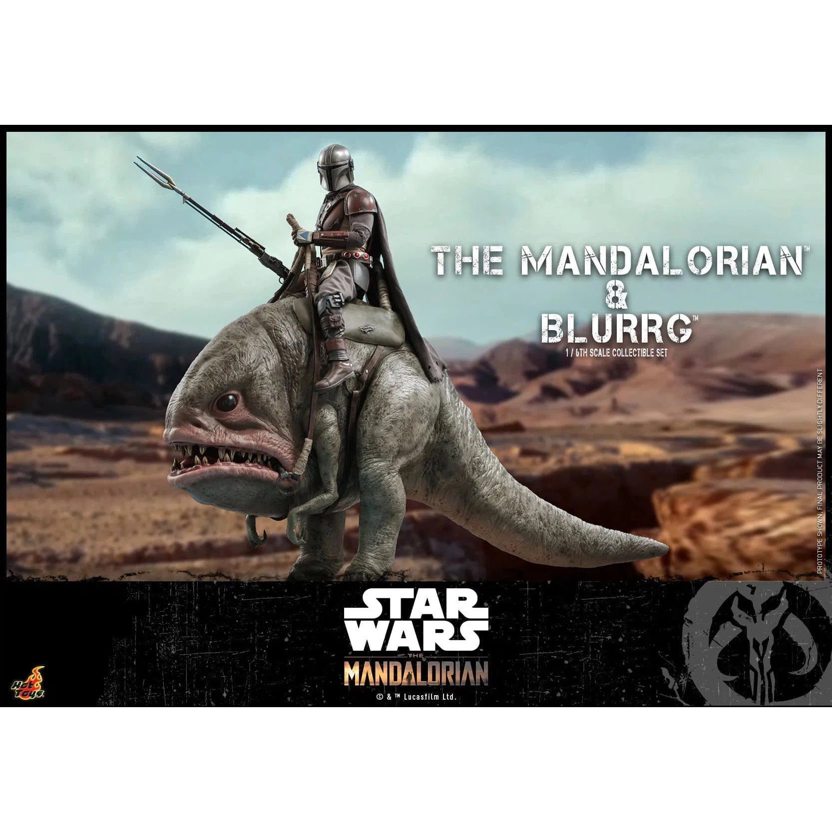 The Mandalorian & Blurrg Set: TMS046: The Mandalorian: Star Wars Hot Toys