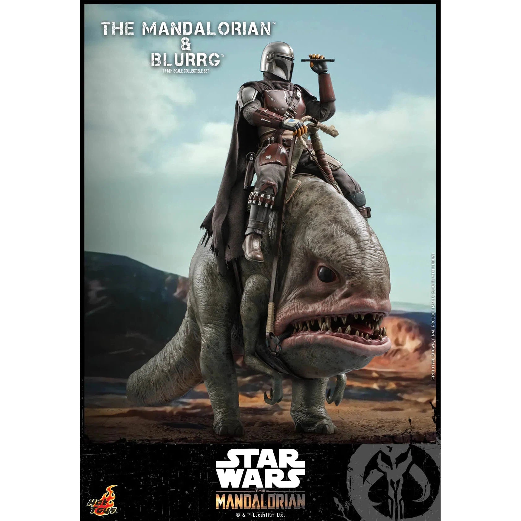 The Mandalorian & Blurrg Set: TMS046: The Mandalorian: Star Wars Hot Toys
