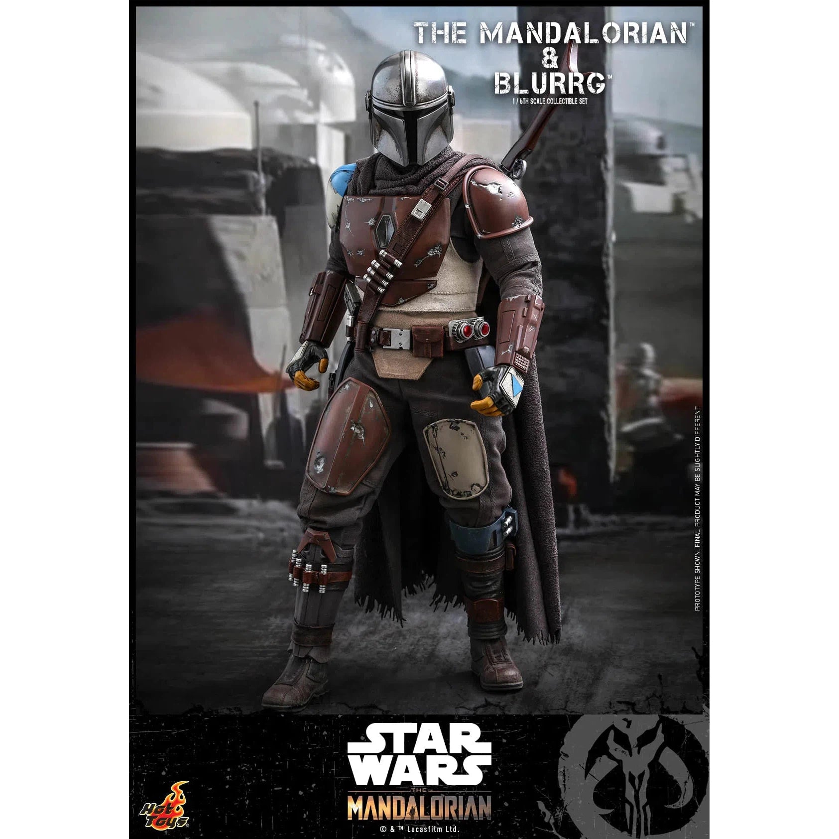 The Mandalorian & Blurrg Set: TMS046: The Mandalorian: Star Wars Hot Toys