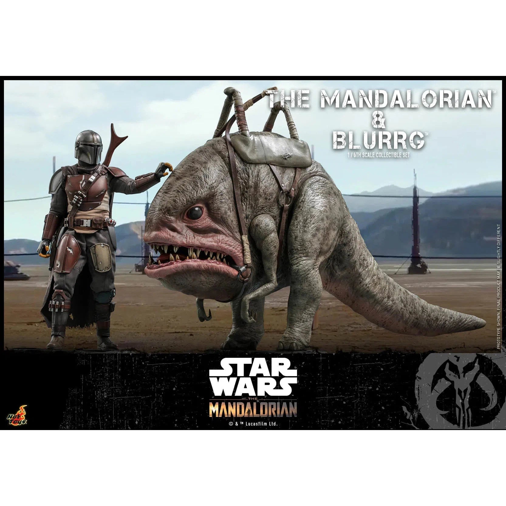 The Mandalorian & Blurrg Set: TMS046: The Mandalorian: Star Wars Hot Toys