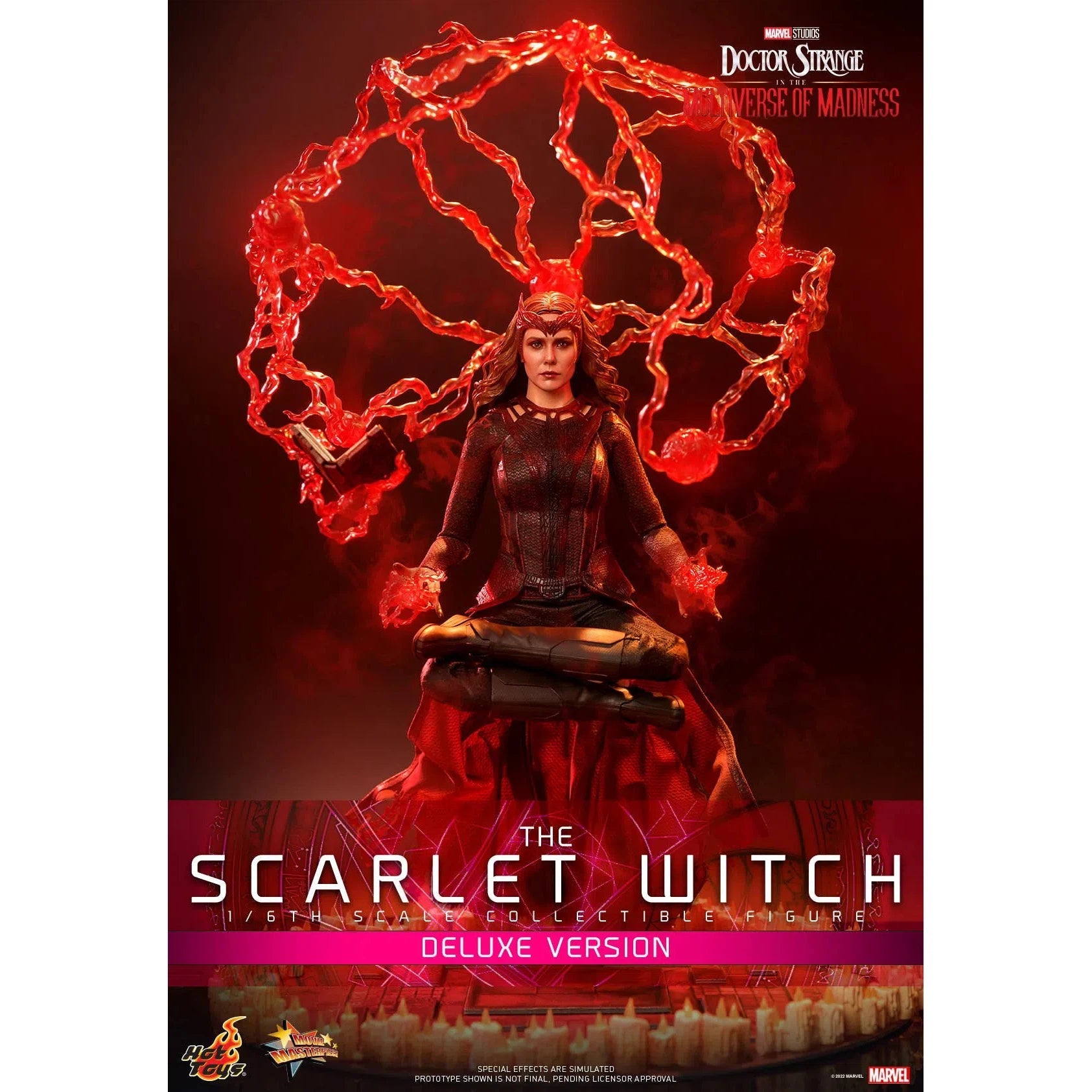 Hot Toys The Scarlet Witch: Deluxe: Multiverse Of Madness: Marvel Hot Toys The Scarlet Witch: Deluxe: Multiverse Of Madness: Marvel