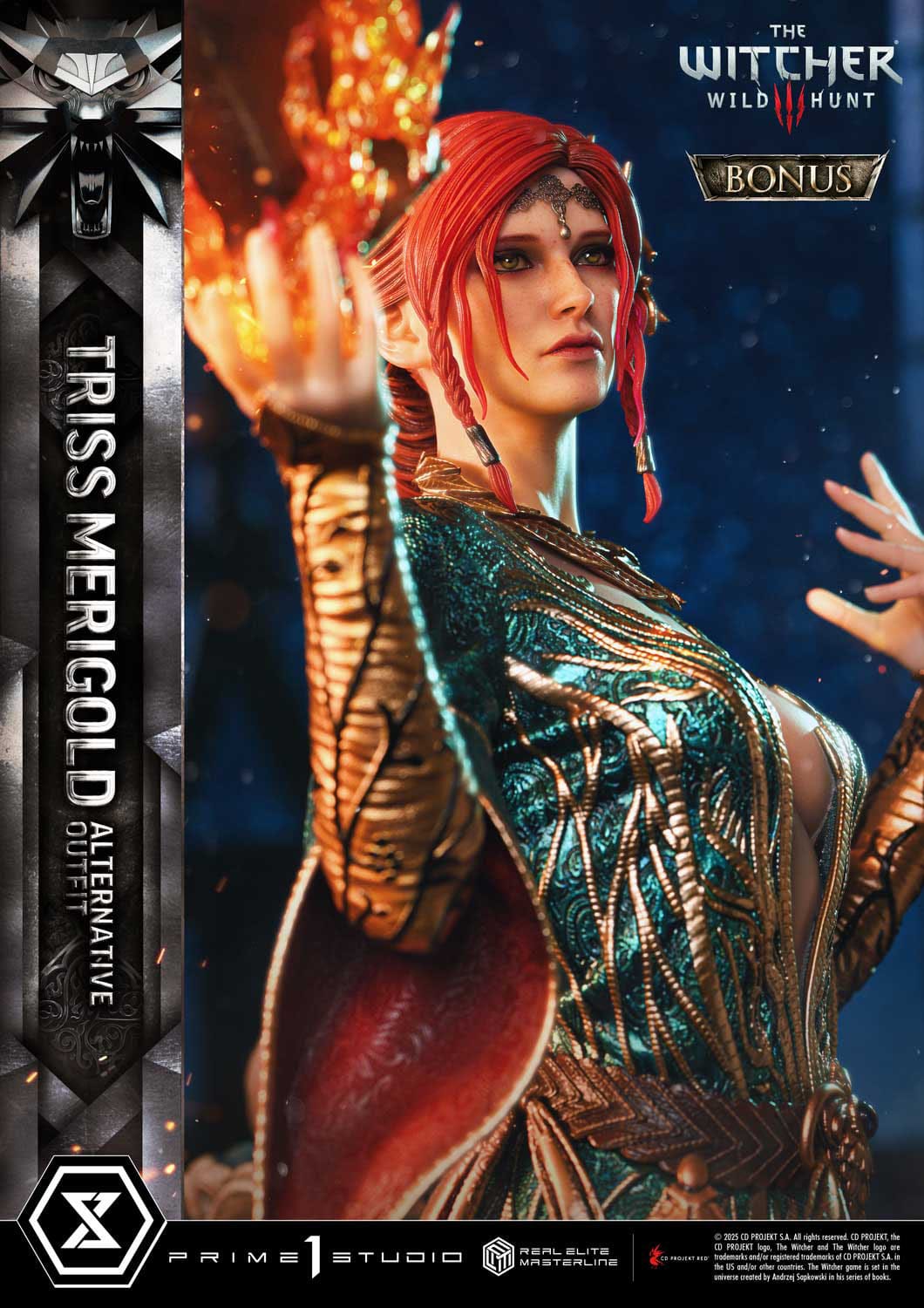 The Witcher 3: Wild Hunt: Triss Merigold (Alternative Outfit Bonus Ver.): Real Elite Masterline 1/4 Scale Limited Edition Statue - Prime 1 Studio Statue