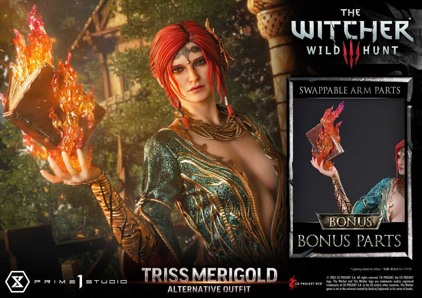 The Witcher 3: Wild Hunt: Triss Merigold (Alternative Outfit Bonus Ver.): Real Elite Masterline 1/4 Scale Limited Edition Statue - Prime 1 Studio Statue