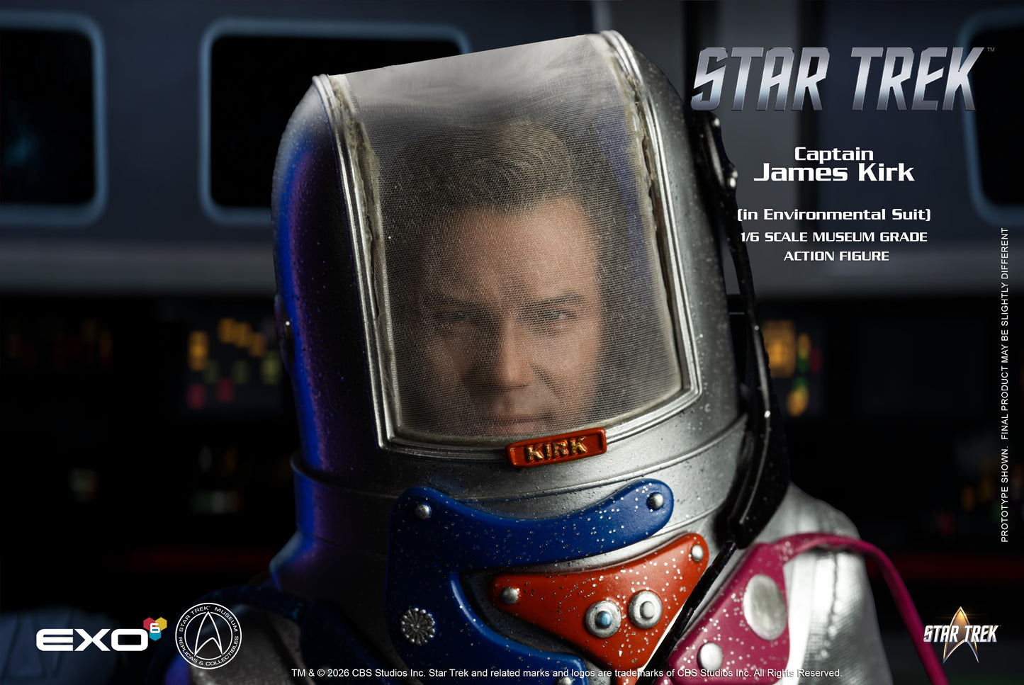Star Trek: The Original Series Captain James T. Kirk (Environmental Spacesuit) 1/6 Scale Action Figure - EXO-6 Action Figures