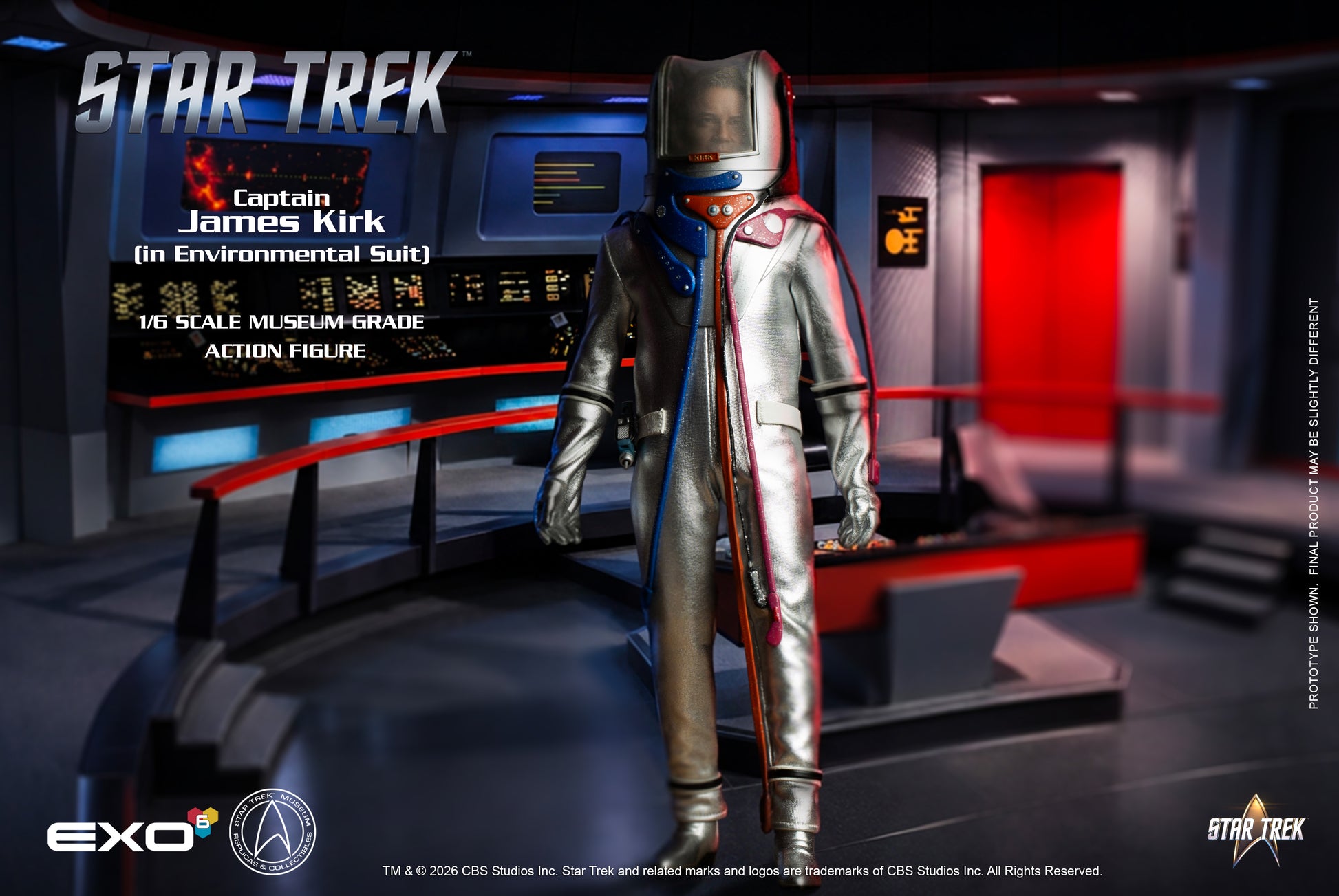 Star Trek: The Original Series Captain James T. Kirk (Environmental Spacesuit) 1/6 Scale Action Figure - EXO-6 Action Figures