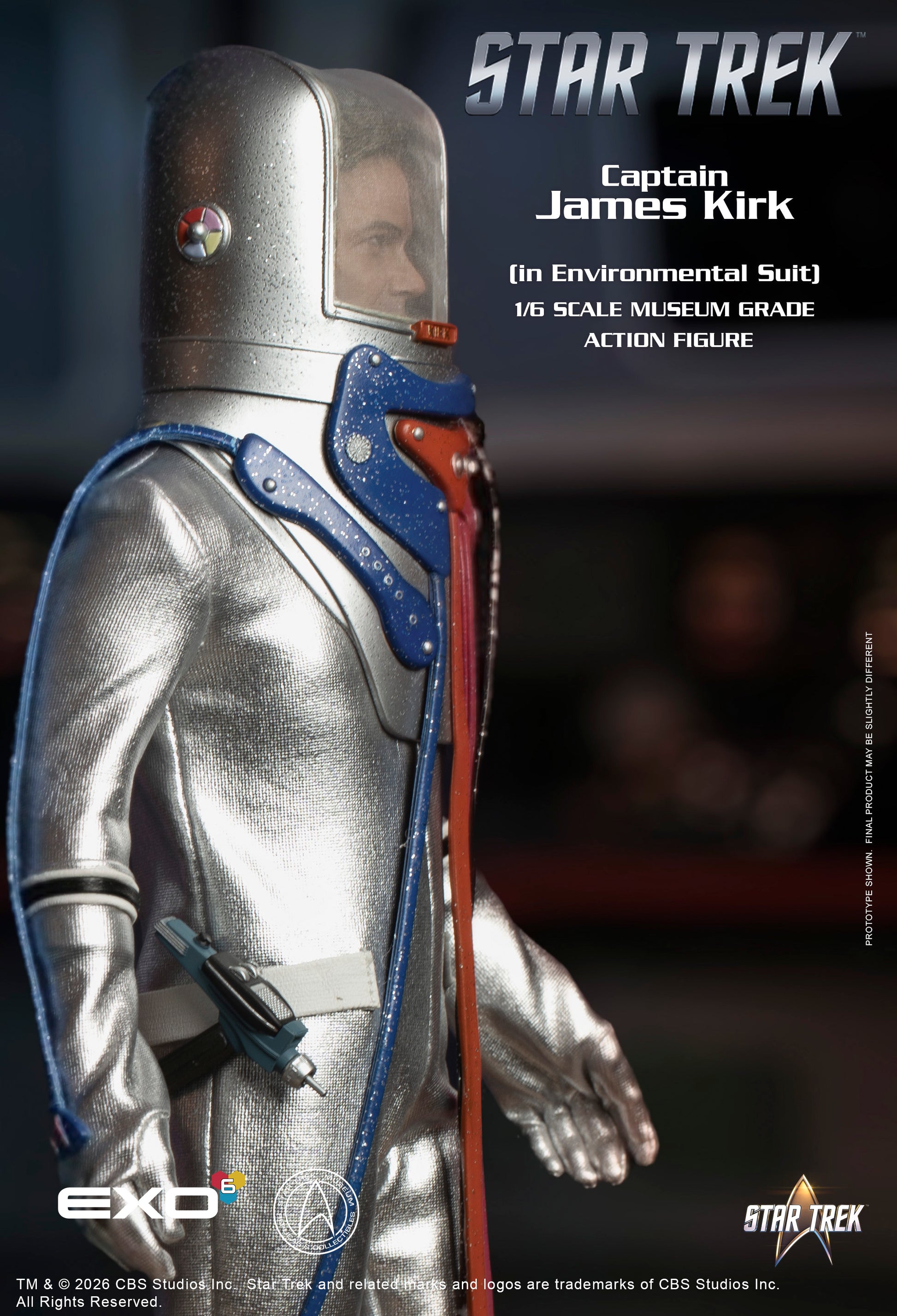 Star Trek: The Original Series Captain James T. Kirk (Environmental Spacesuit) 1/6 Scale Action Figure - EXO-6 Action Figures