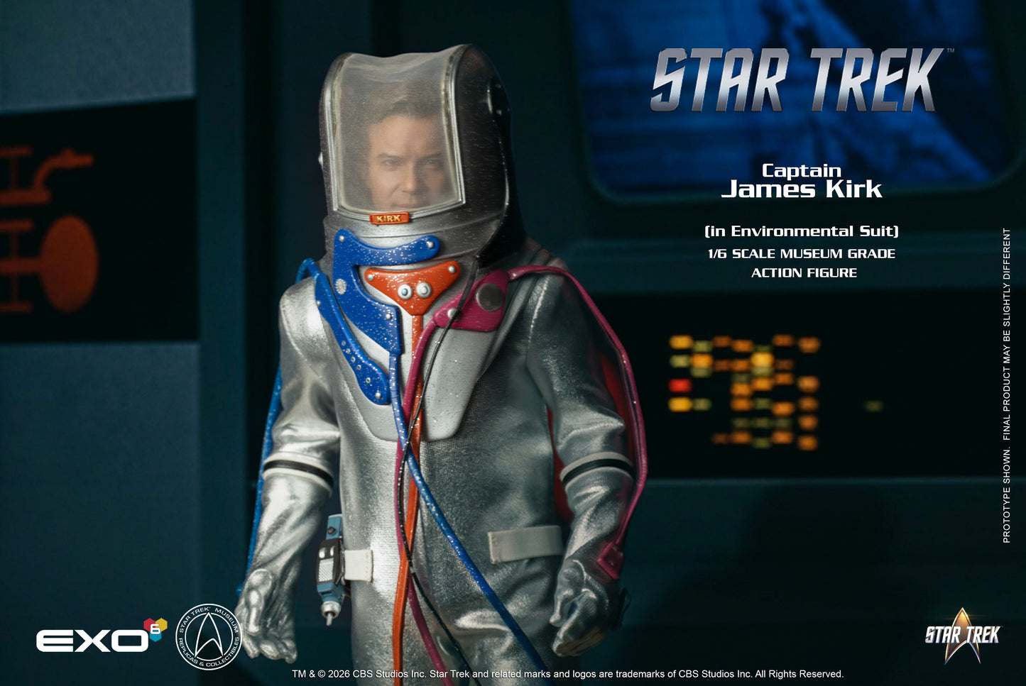 Star Trek: The Original Series Captain James T. Kirk (Environmental Spacesuit) 1/6 Scale Action Figure - EXO-6 Action Figures