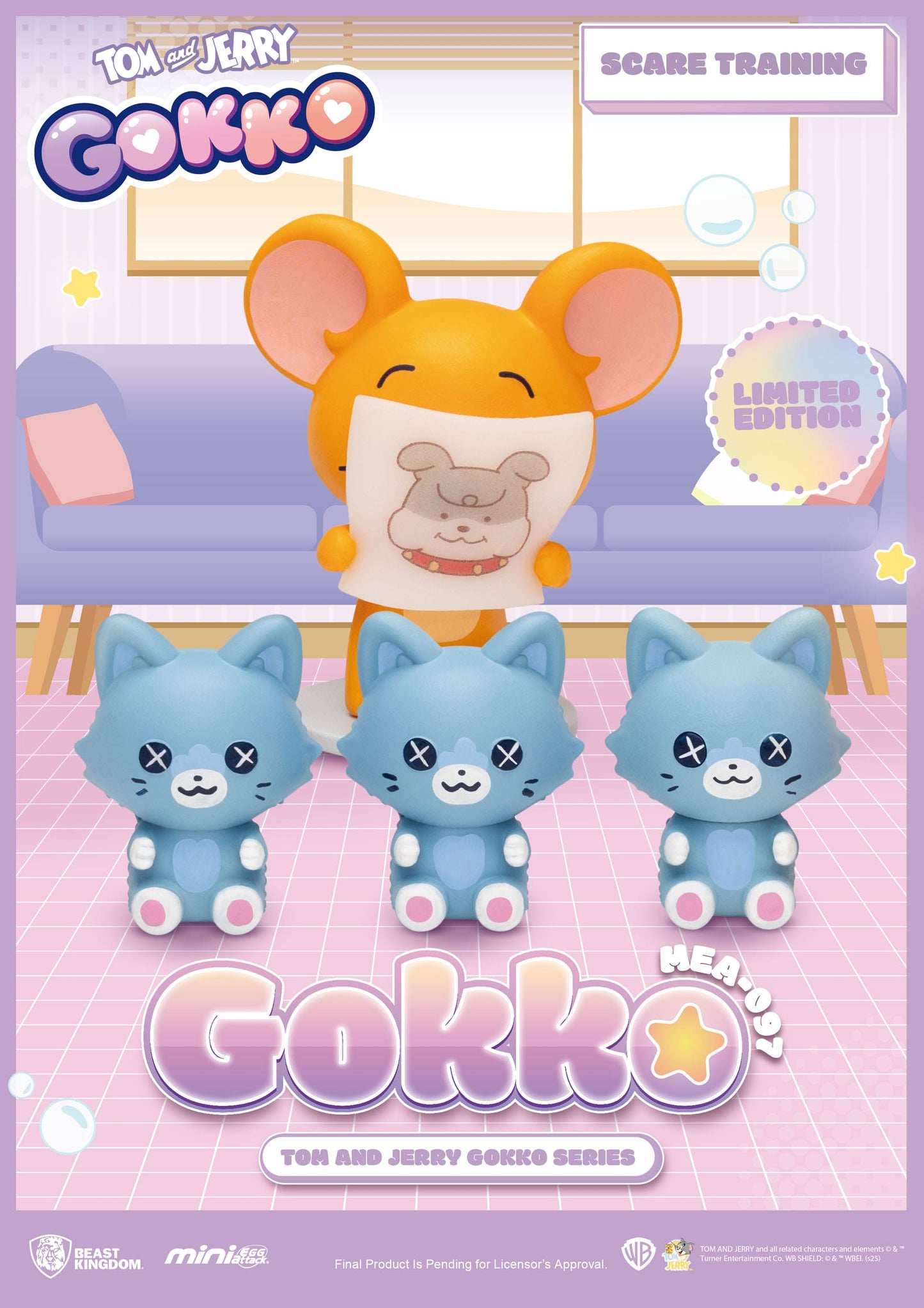 Tom and Jerry: Mini Egg Attack: Gokko Series: Box of 6 - Beast Kingdom Toys Blind Boxes, Mini Figures & Capsule Toys