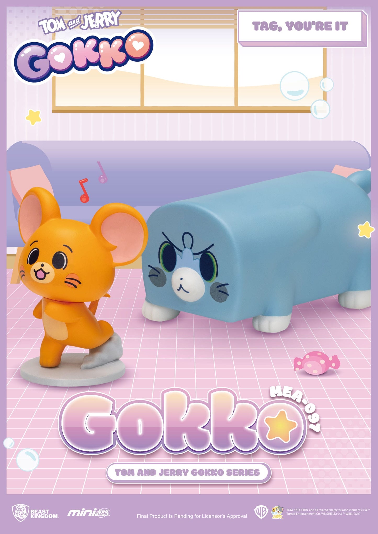 Tom and Jerry: Mini Egg Attack: Gokko Series: Box of 6 - Beast Kingdom Toys Blind Boxes, Mini Figures & Capsule Toys