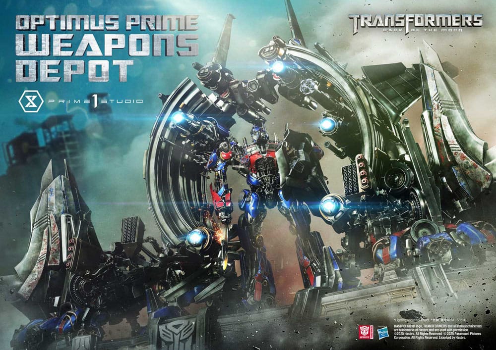 Transformers: Dark of the Moon (Film) Museum Masterline Statue Optimus Prime Weapons Depot 12 - Prime 1 Studio Statues