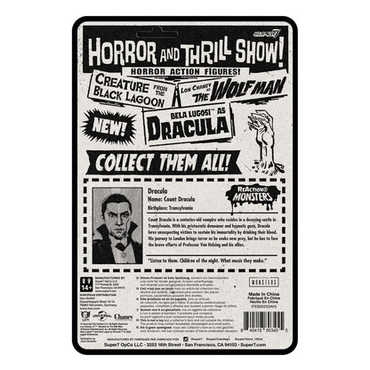 Universal Monsters ReAction+ Action Figure Wave 1 Dracula - Super7 Action Figures
