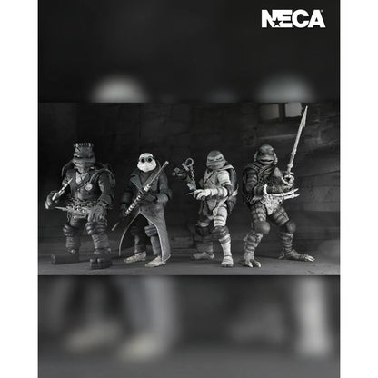 Universal Monsters x Teenage Mutant Ninja Turtles Turtles: (Black & White): 7" Action Figure Figure 4-Pack: Neca - Neca Action Figure