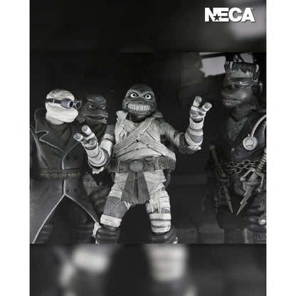 Universal Monsters x Teenage Mutant Ninja Turtles Turtles: (Black & White): 7" Action Figure Figure 4-Pack: Neca - Neca Action Figure