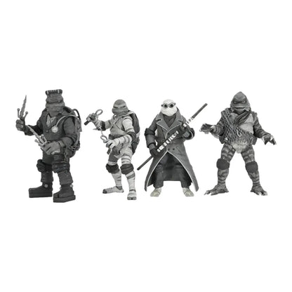 Universal Monsters x Teenage Mutant Ninja Turtles Turtles: (Black & White): 7" Action Figure Figure 4-Pack: Neca - Neca Action Figure