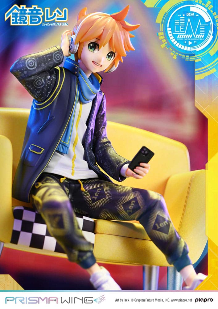 Vocaloid Piapro Characters Prisma Wing PVC Statue 1/7 Kagamine Len (Art by lack) 18 cm - Prime 1 Studio Statues