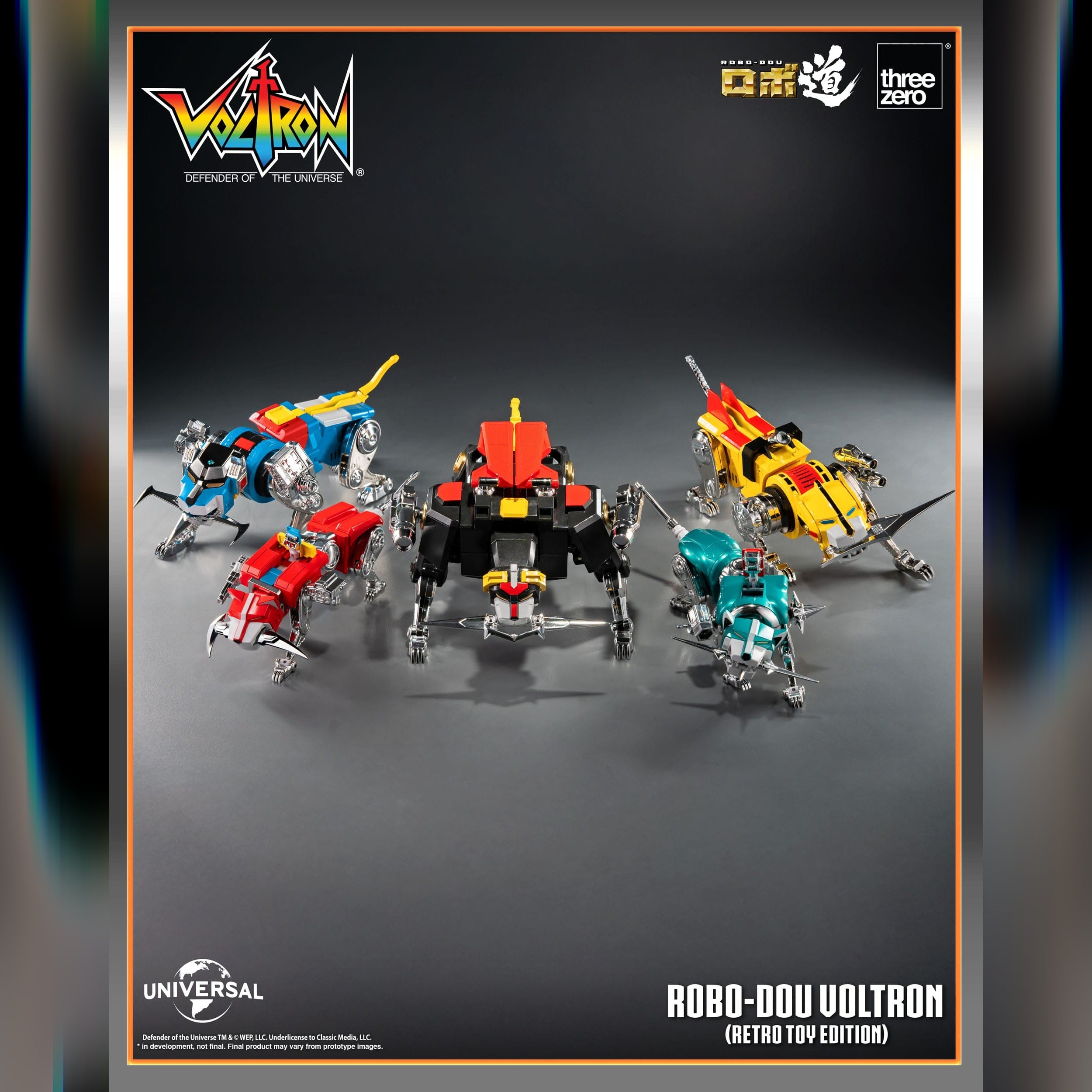 Voltron: Defender Of The Universe: ROBO-DOU Voltron (Retro Toy Edition): Action Figure ThreeZero