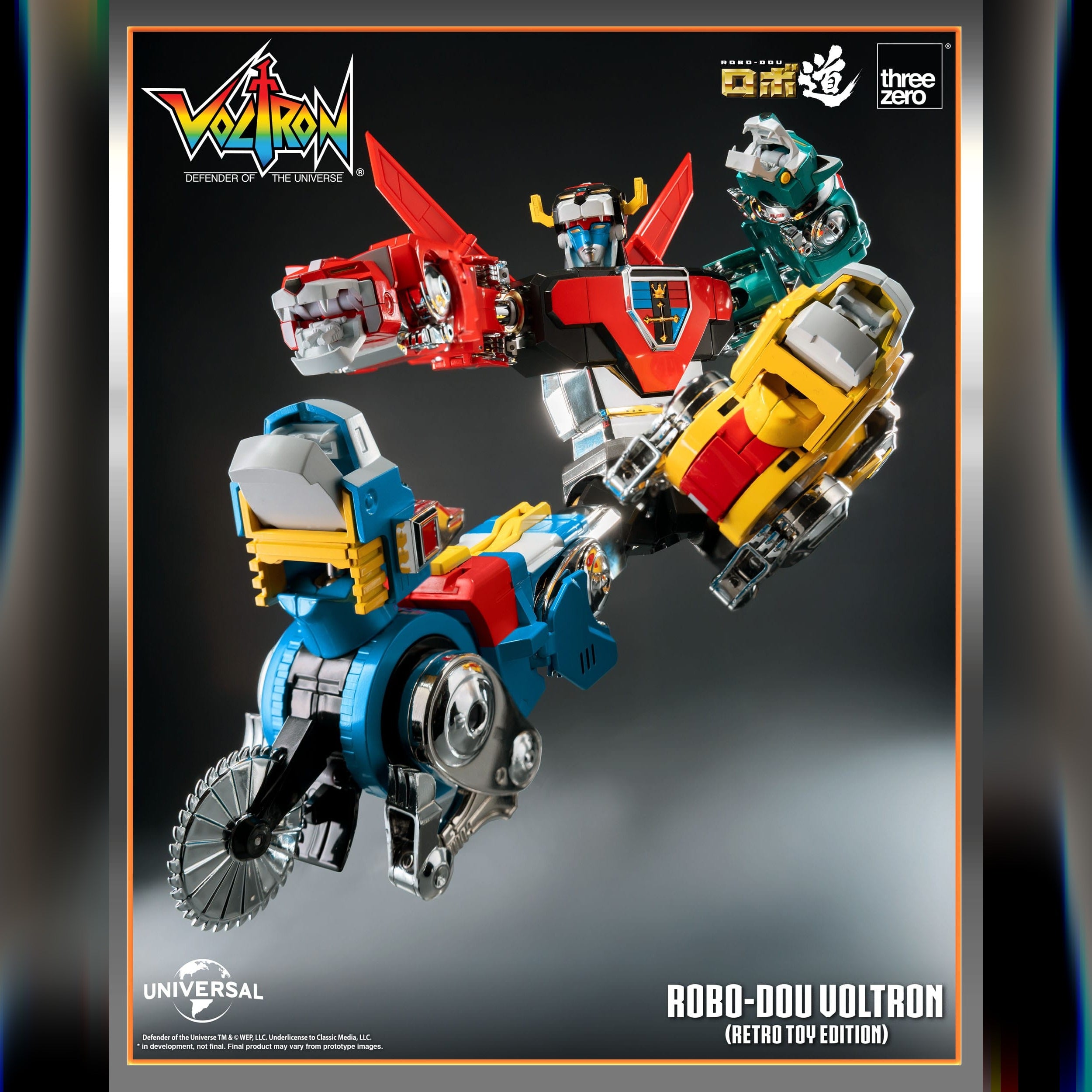Voltron: Defender Of The Universe: ROBO-DOU Voltron (Retro Toy Edition): Action Figure ThreeZero