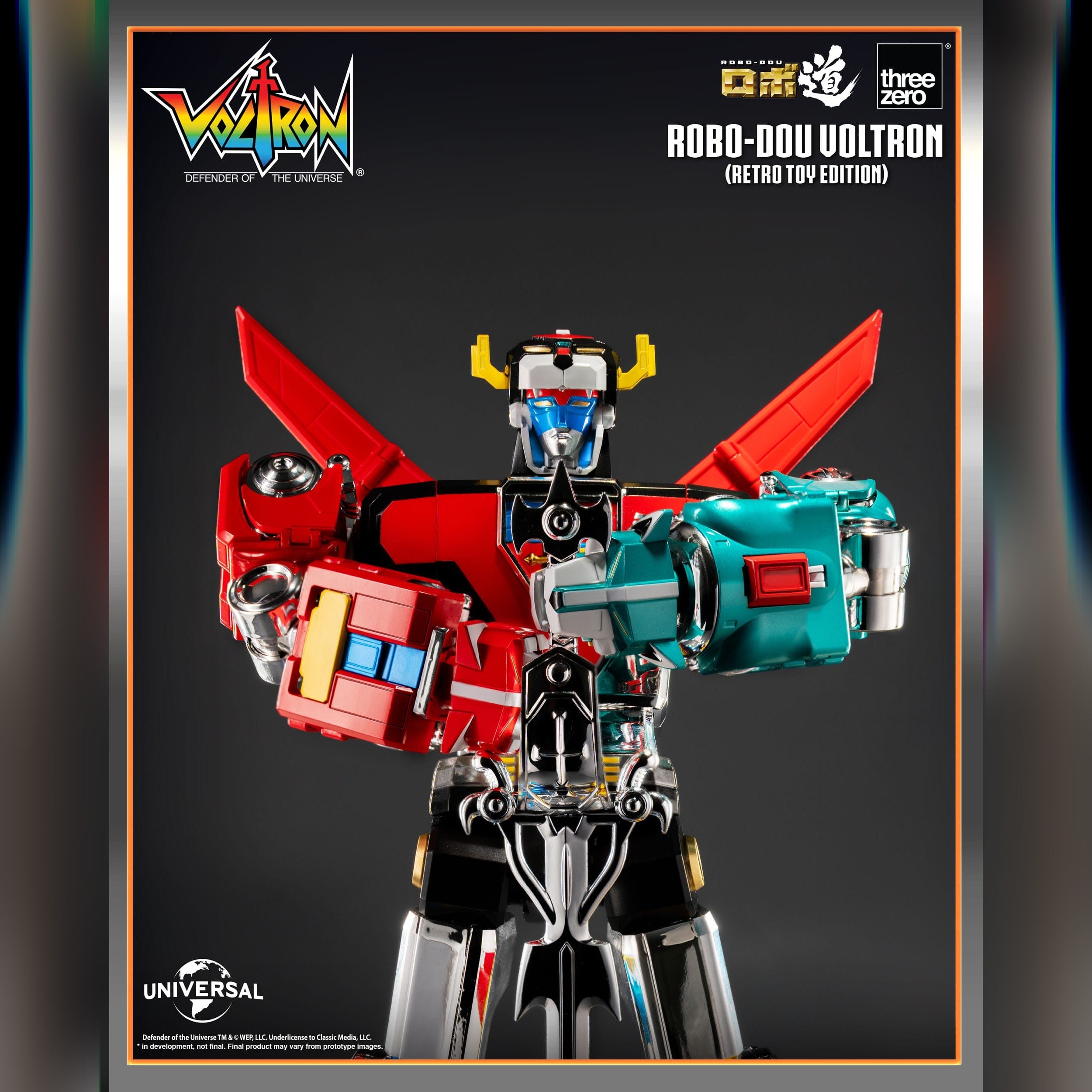 Voltron: Defender Of The Universe: ROBO-DOU Voltron (Retro Toy Edition): Action Figure ThreeZero