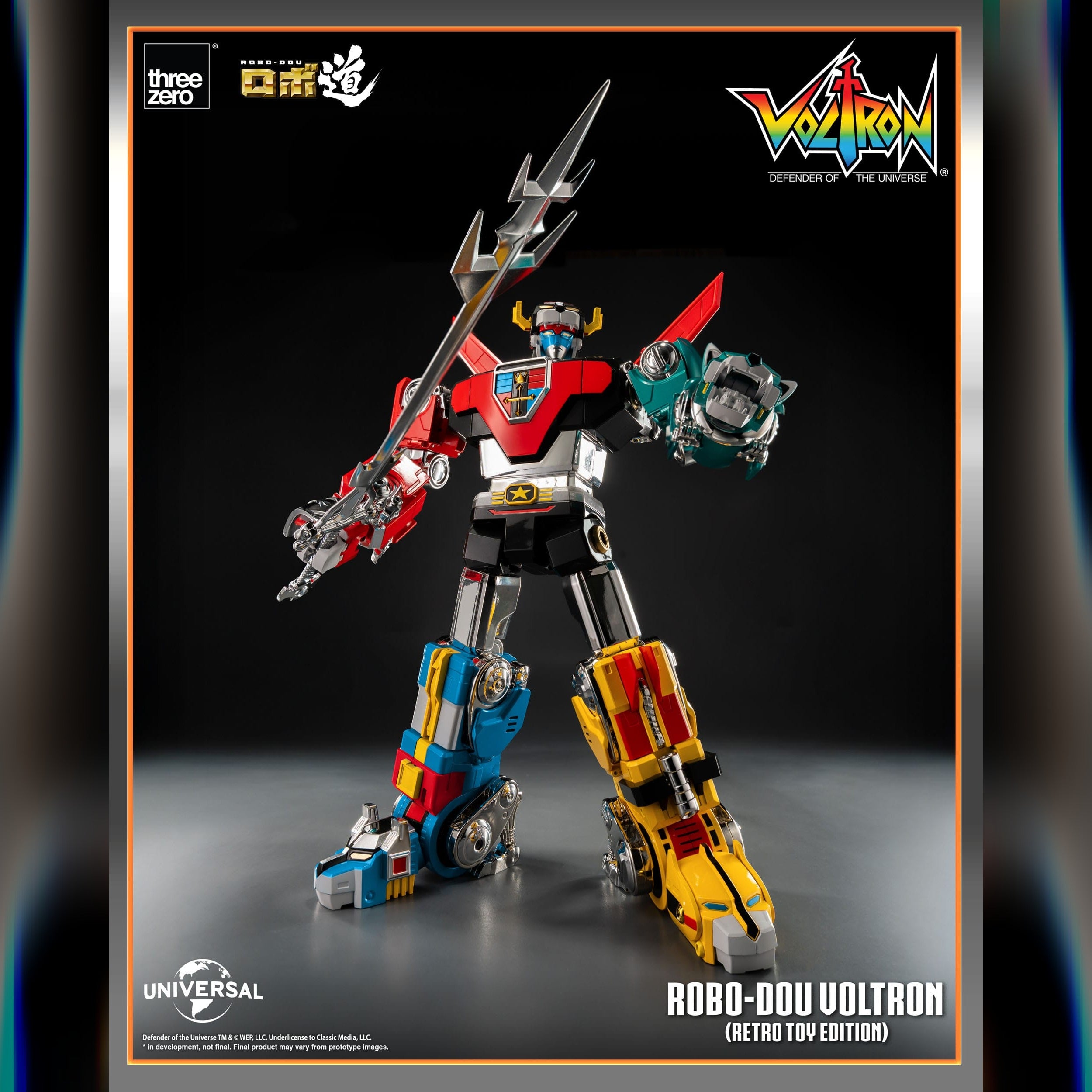 Voltron: Defender Of The Universe: ROBO-DOU Voltron (Retro Toy Edition): Action Figure ThreeZero