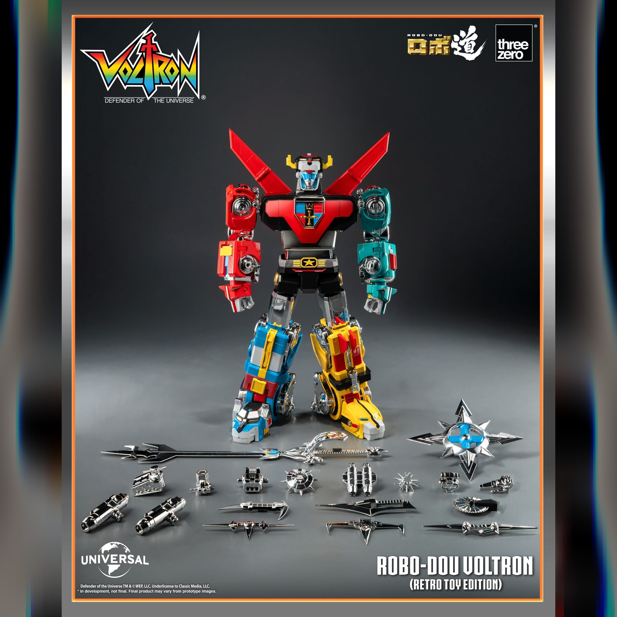 Voltron: Defender Of The Universe: ROBO-DOU Voltron (Retro Toy Edition): Action Figure ThreeZero