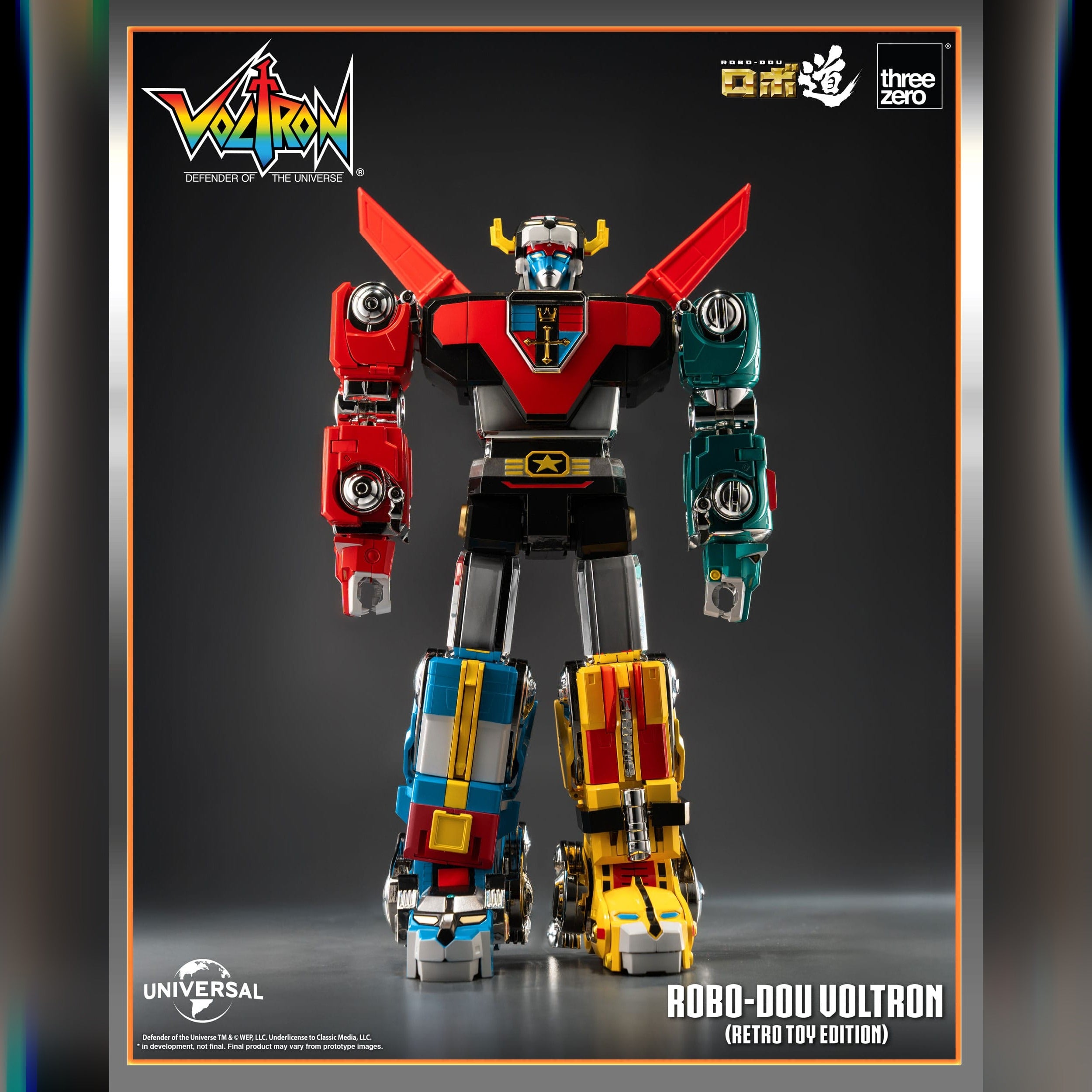 Voltron: Defender Of The Universe: ROBO-DOU Voltron (Retro Toy Edition): Action Figure ThreeZero