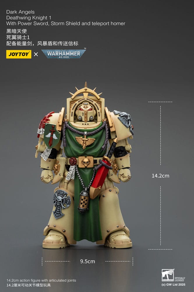 Warhammer 40,000 Action Figure Dark Angels Deathwing Knight 1 14 cm - Joy Toy (CN) Action figures