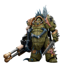 Warhammer 40,000 Action Figure Death Guard Blightlord Terminator 1 with Reaper Autocannon and Bubotic Blades 14 cm - Joy Toy Action figures