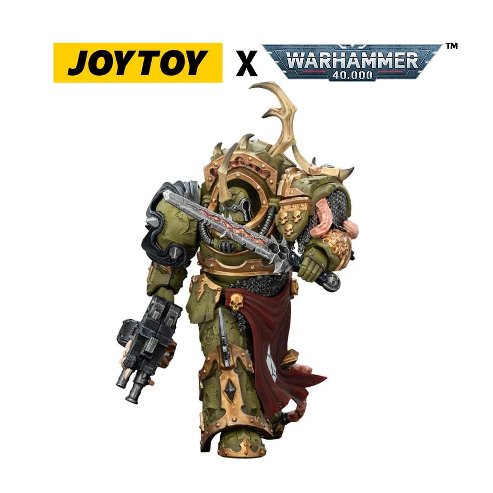 Warhammer 40,000 Action Figure Death Guard Blightlord Terminator 3 with Combi-bolter and Bubotic Blade 14 cm - Joy Toy Action figures
