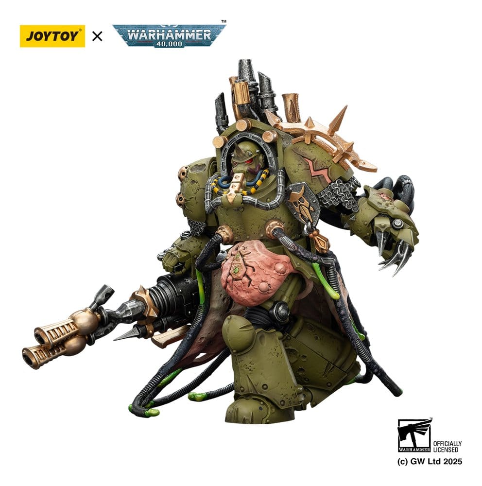 Warhammer 40,000 Action Figure Death Guard Lord of Virulence with Power Fist and Twin Plague Spewer 14 cm - Joy Toy (CN) Action Figures