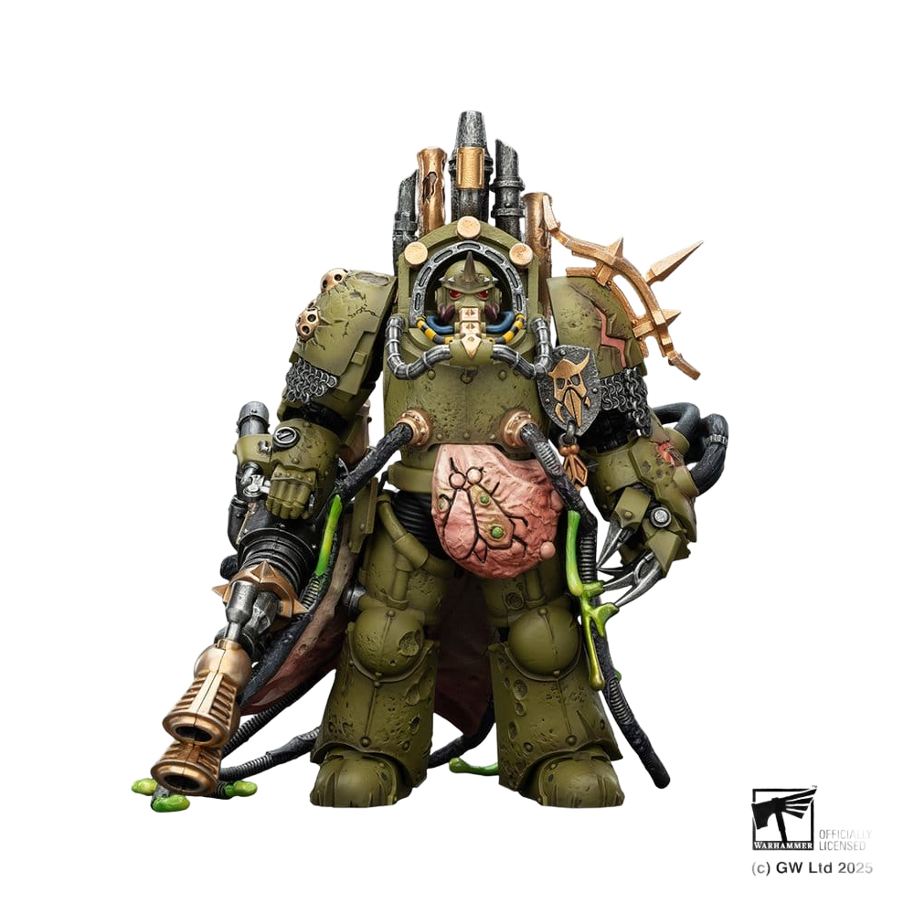 Warhammer 40,000 Action Figure Death Guard Lord of Virulence with Power Fist and Twin Plague Spewer 14 cm - Joy Toy (CN) Action Figures