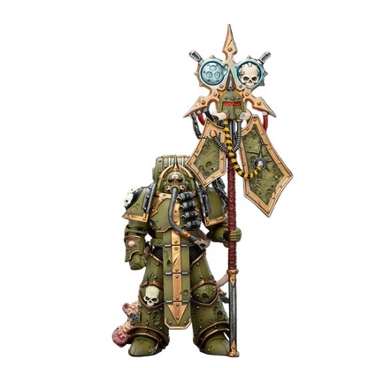 Warhammer 40,000 Action Figure Death Guard Plague Marine Icon bearer with Boltgun and Plague knife 12 cm - Joy Toy Action figures