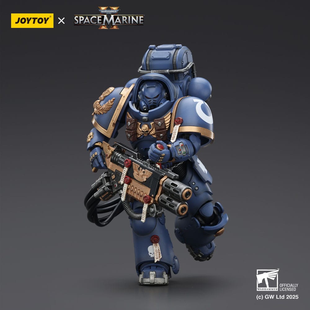 Warhammer 40,000: Space Marine 2 Action Figure Ultramarines Heavy Artificer Armor with Relic Multi-Melta - Joy Toy Action Figures