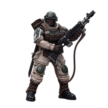 Warhammer 40k: Astra Militarum: Cadian Command Squad Veteran with Regimental Standard: Action Figure - Joy Toy Action Figures