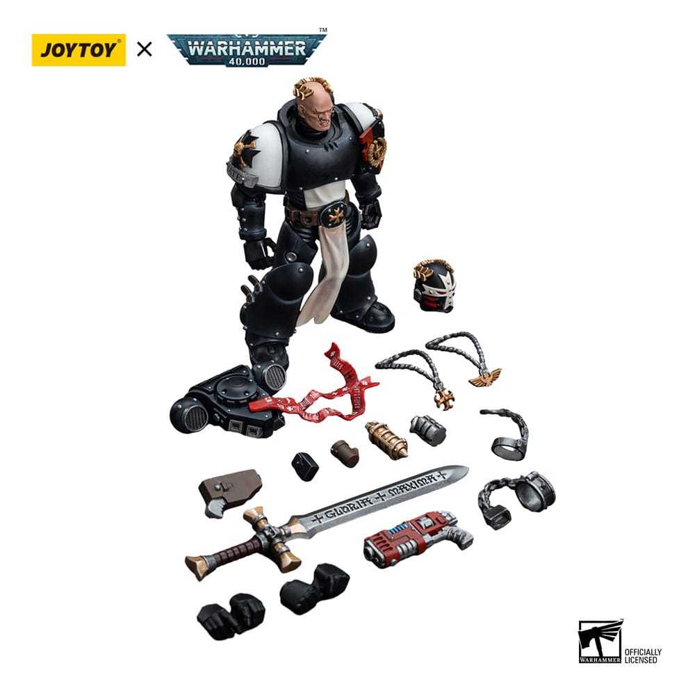 Warhammer 40k: Black Templars: Sword Brethren Brother Lombast: Action Figure - Joy Toy Action Figures
