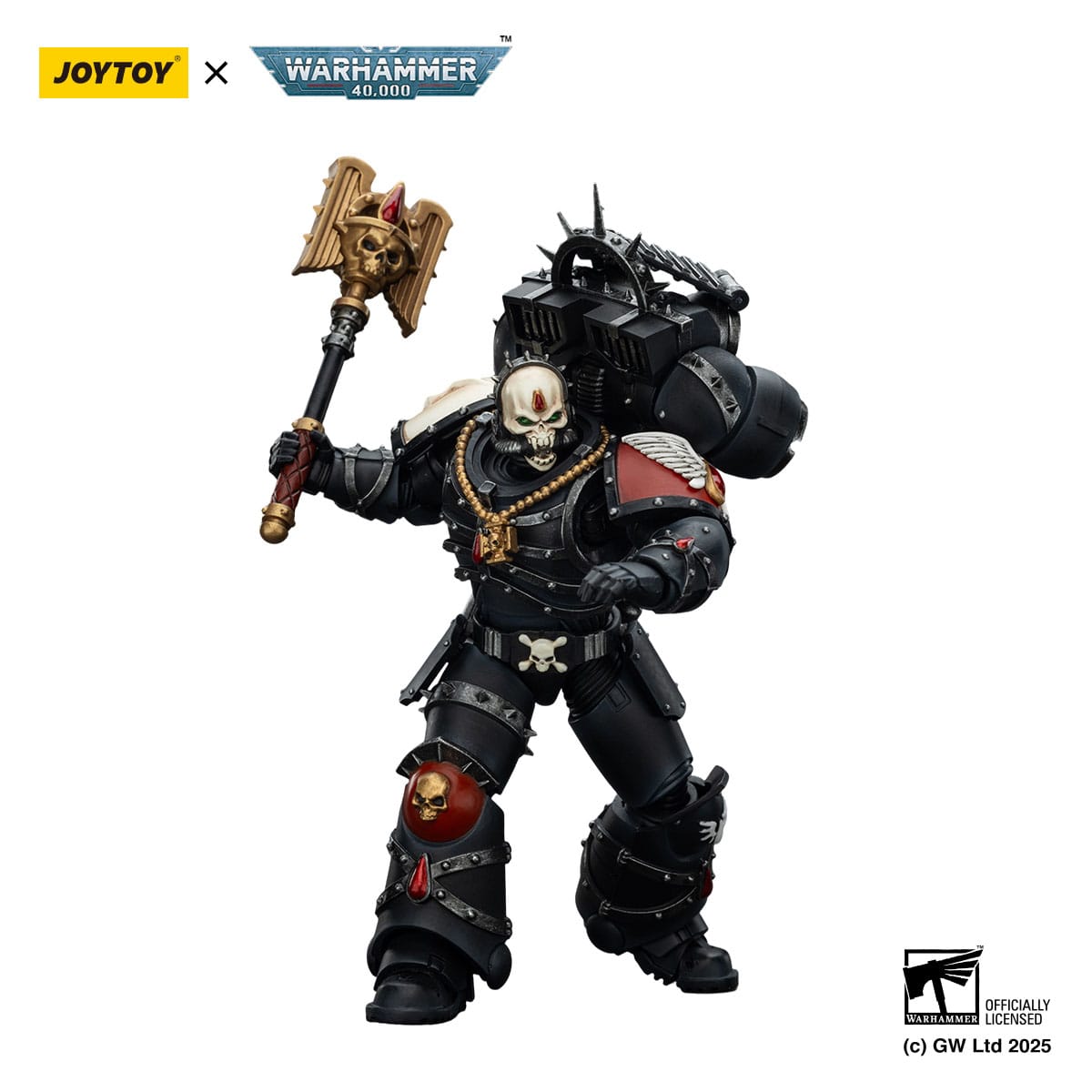 Warhammer 40k: Blood Angels: Lemartes with Jump Pack Blood Crozius and Absolver Bolt Pistol: Action Figure - Joy Toy Action Figure