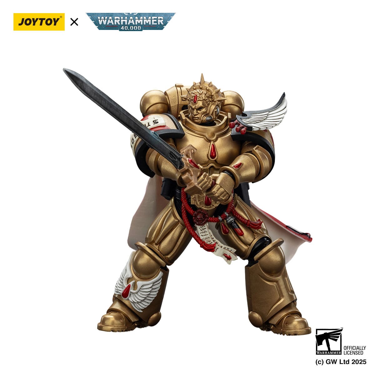 Warhammer 40k: Combat Patrol: Blood Angels: Captain with Heavy Bolt Pistol & Power Sword: Action Figure - Joy Toy Action Figure