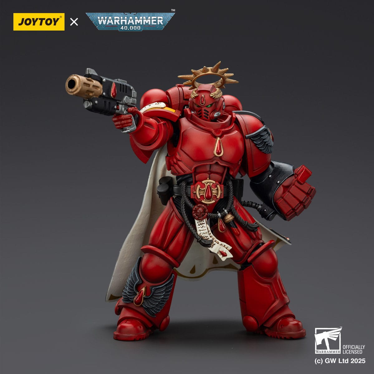 Warhammer 40k: Combat Patrol: Blood Angels: Captain with Inferno Pistol & Power Fist: Action Figure - Joy Toy Action Figure