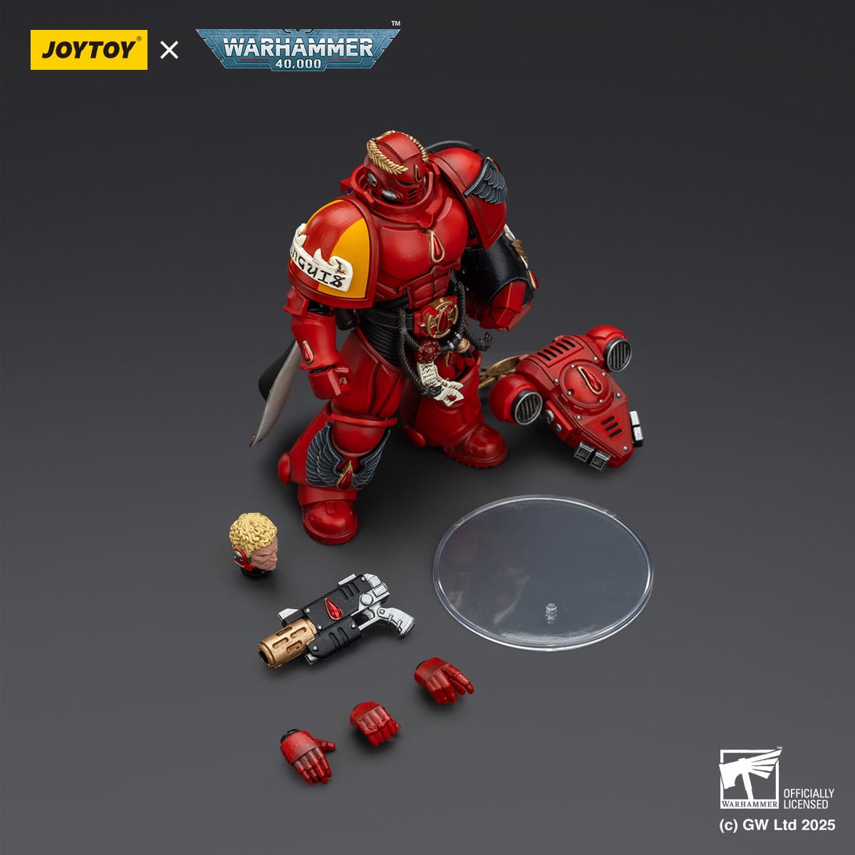 Warhammer 40k: Combat Patrol: Blood Angels: Captain with Inferno Pistol & Power Fist: Action Figure - Joy Toy Action Figure