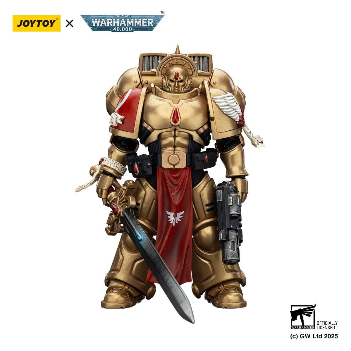 Warhammer 40k: Combat Patrol: Blood Angels: Sanguinary Guard 1 with Inferno Pistol and Encarmine Blade: Action Figure - Joy Toy Action Figure