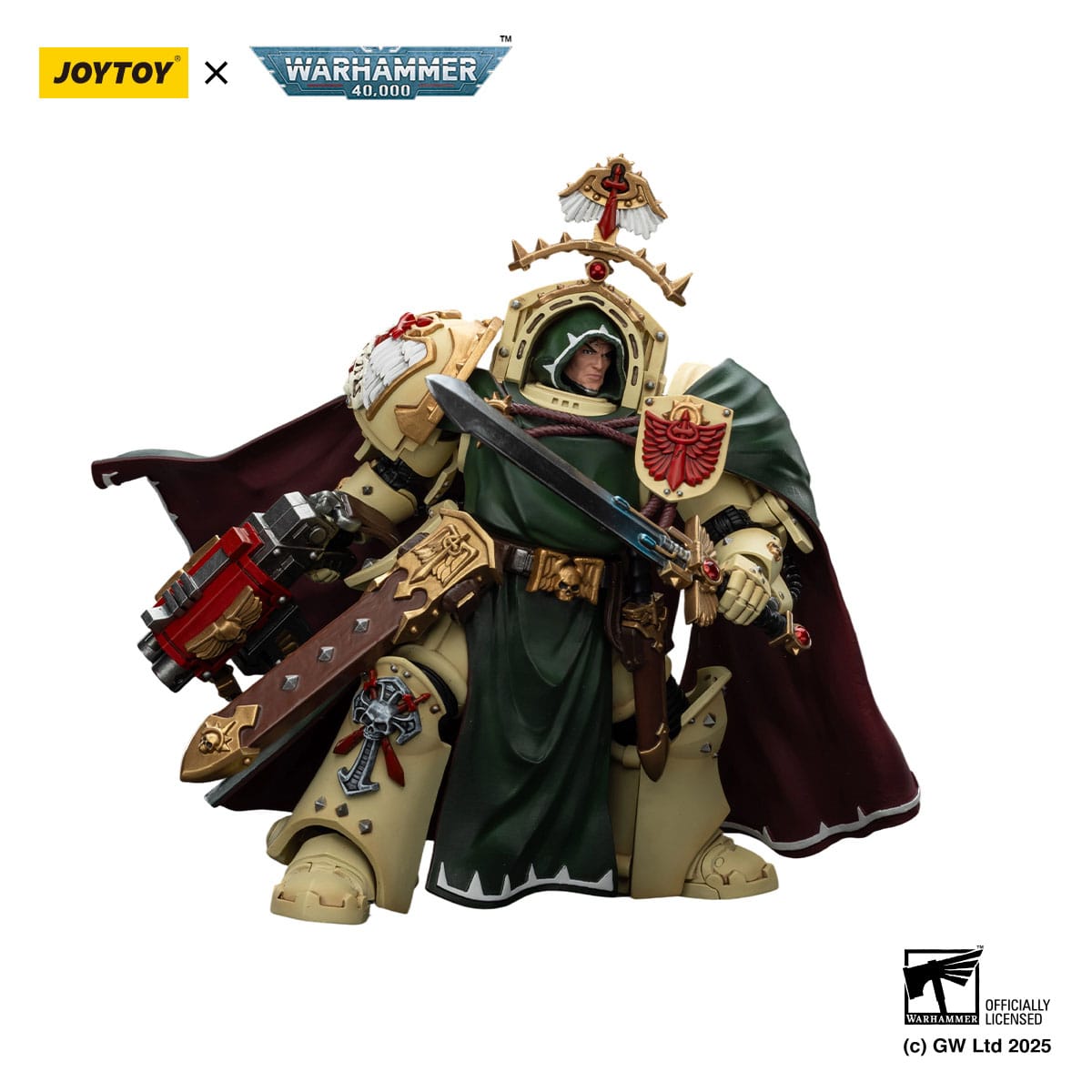 Warhammer 40k: Dark Angels: Belial Grand Master of the Deathwing with the Sword of Silence and Storm Bolter: Action Figure - Joy Toy Action Figure