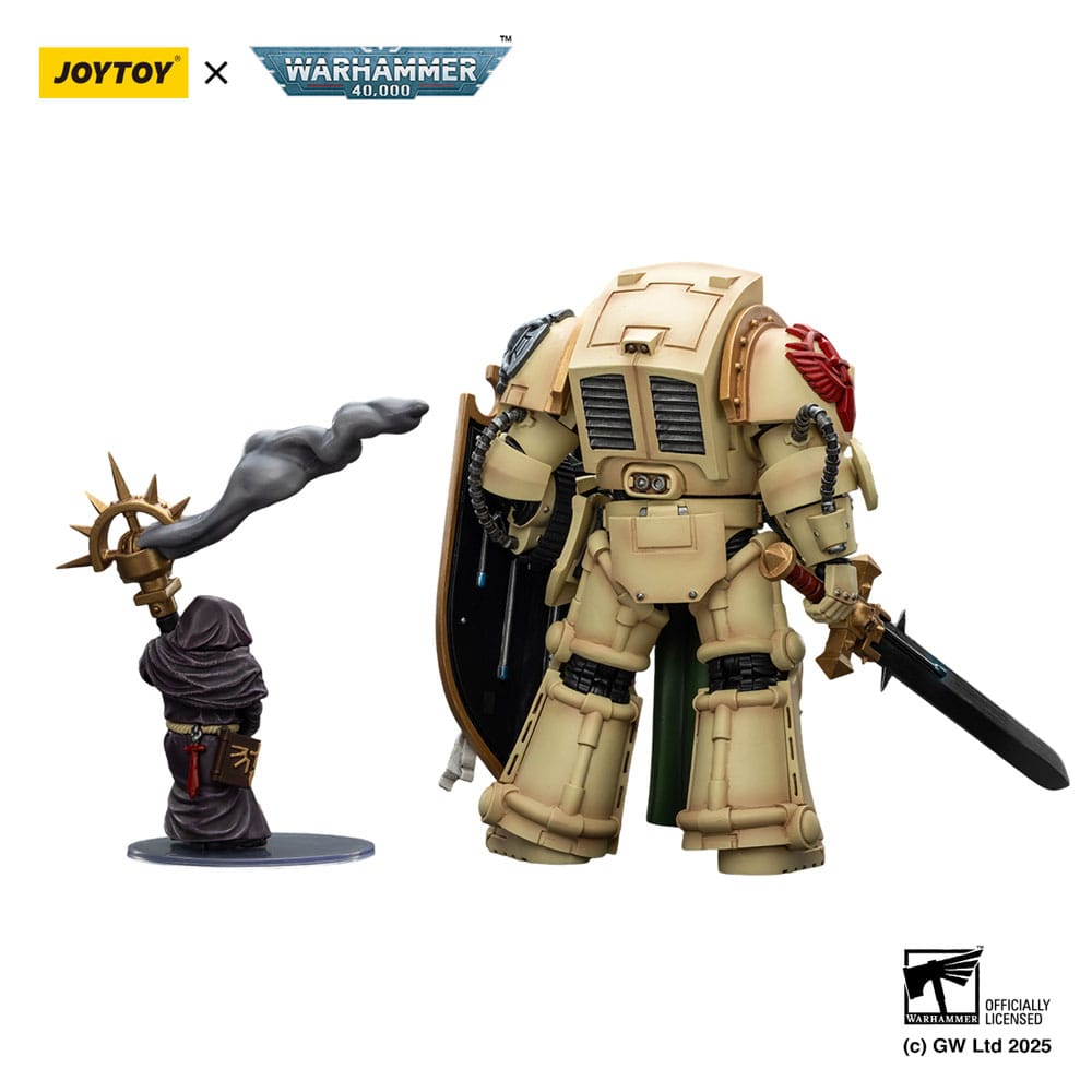 Warhammer 40k: Dark Angels Deathwing Knight 2 with Power Sword, Storm Shield, and Watcher in the Dark: Action Figure - Joy Toy Action Figure